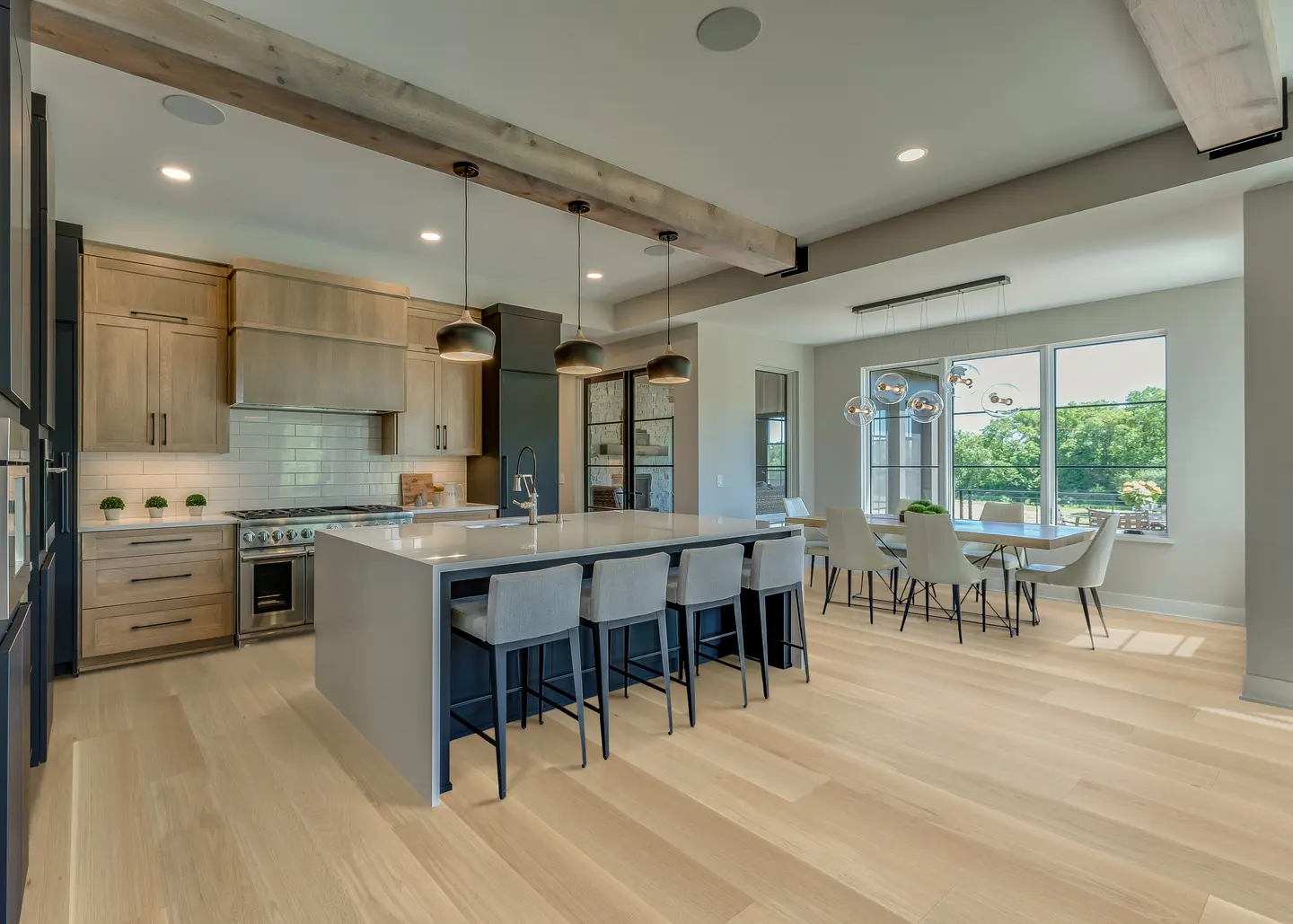 Blanc de Blanc light hardwood flooring with a clean modern finish in an Orlando home