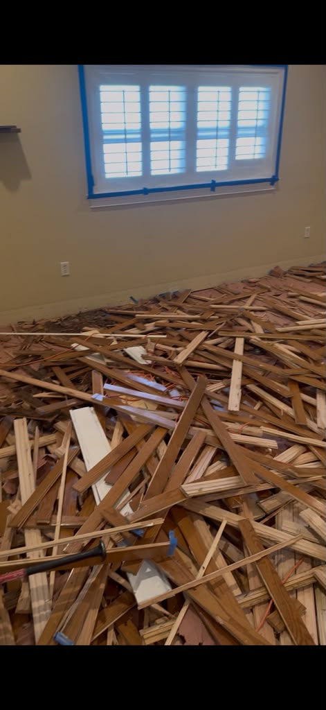 Subfloor exposed after hardwood removal Subfloor exposed after hardwood removal