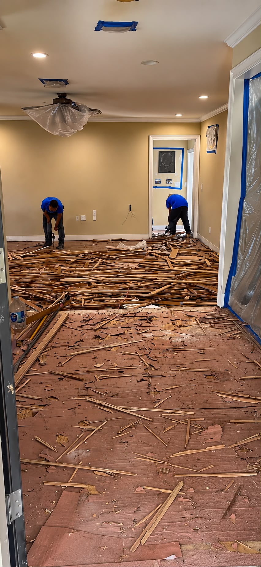 Nail-down hardwood removal