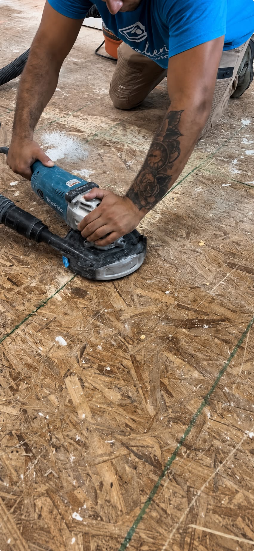 Plywood subfloor preparation