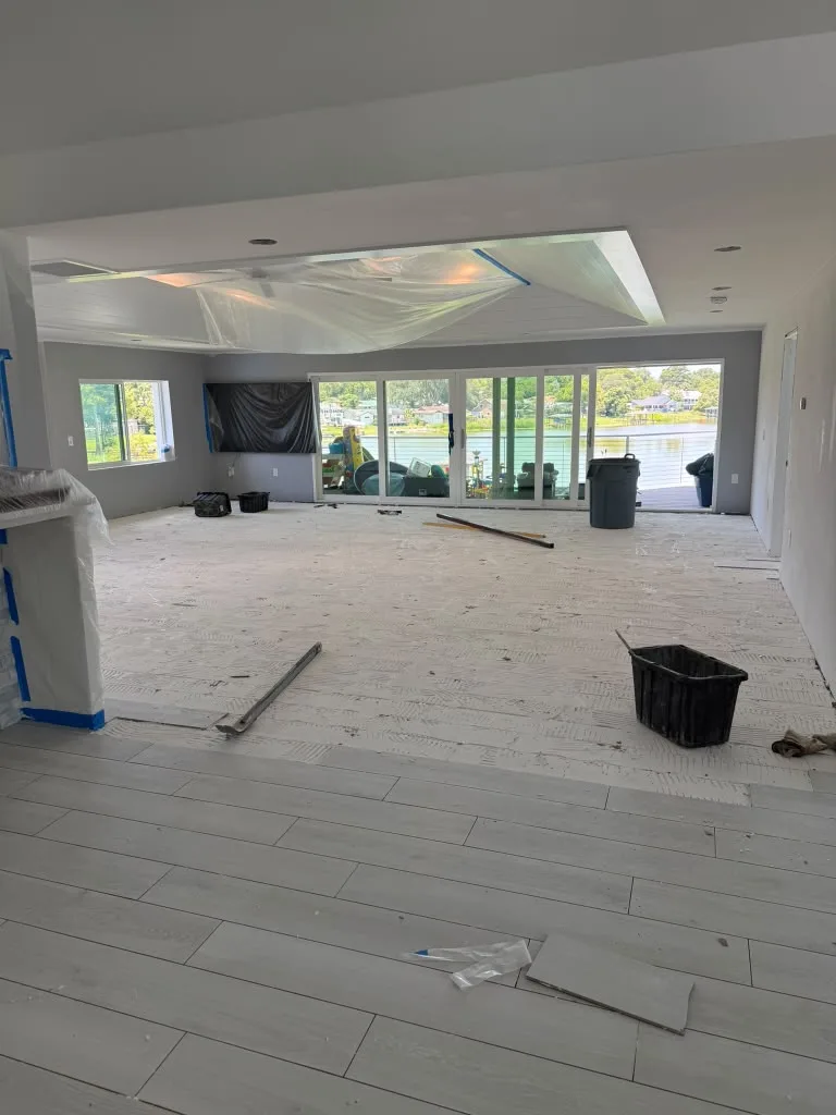 Surface after tile demolition and cleanup in Orlando
