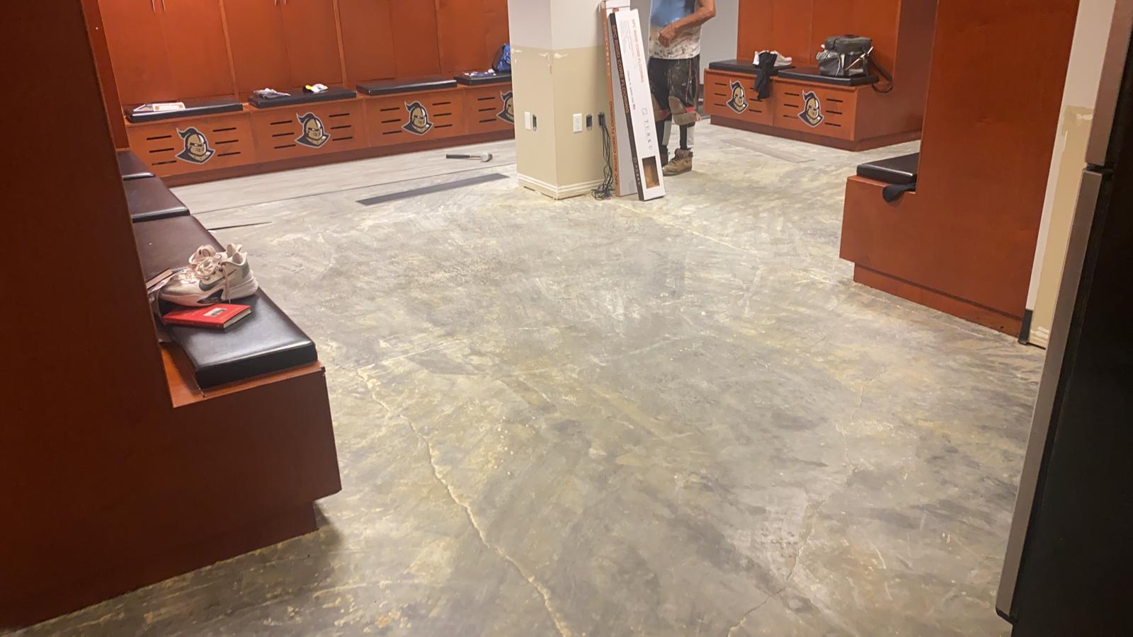 UCF locker room vinyl flooring