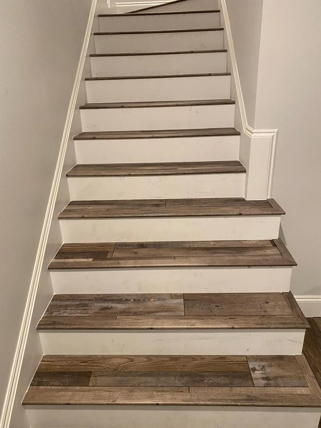LVP stair tread and nosing detail