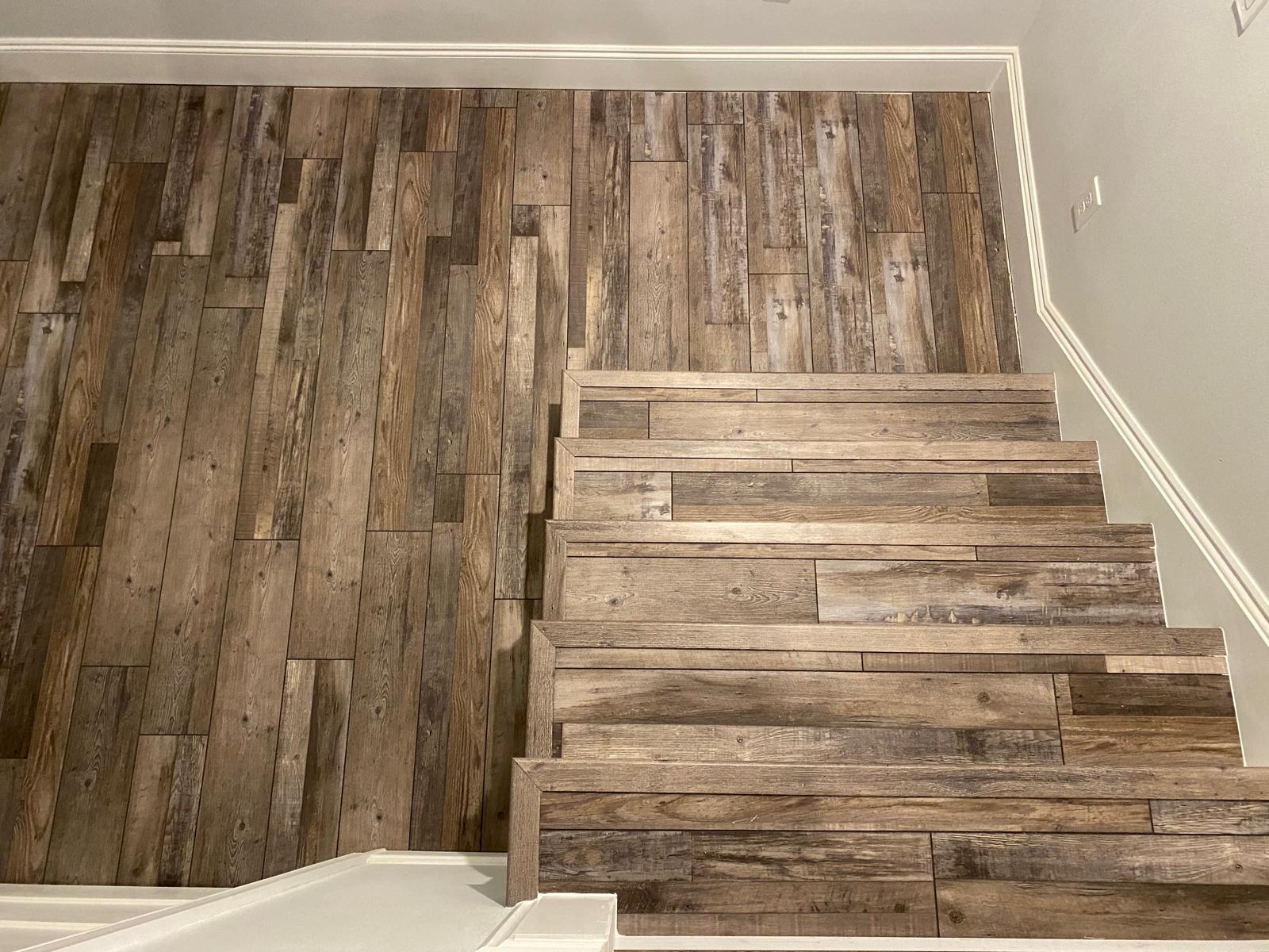 LVP stair installation Orlando