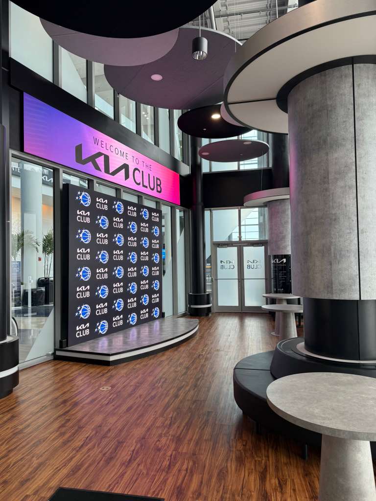 Kia Center club level flooring