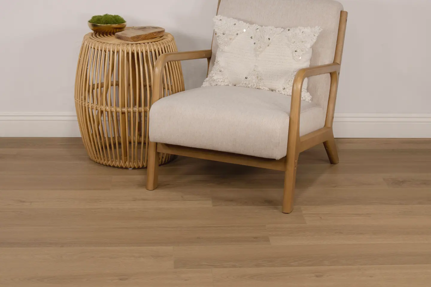 Surfwood laminate flooring with clean sealed surface easy maintenance